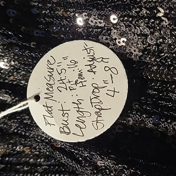 Ann Taylor Factory Draped Sequin Cami Black - Picture 6 of 6